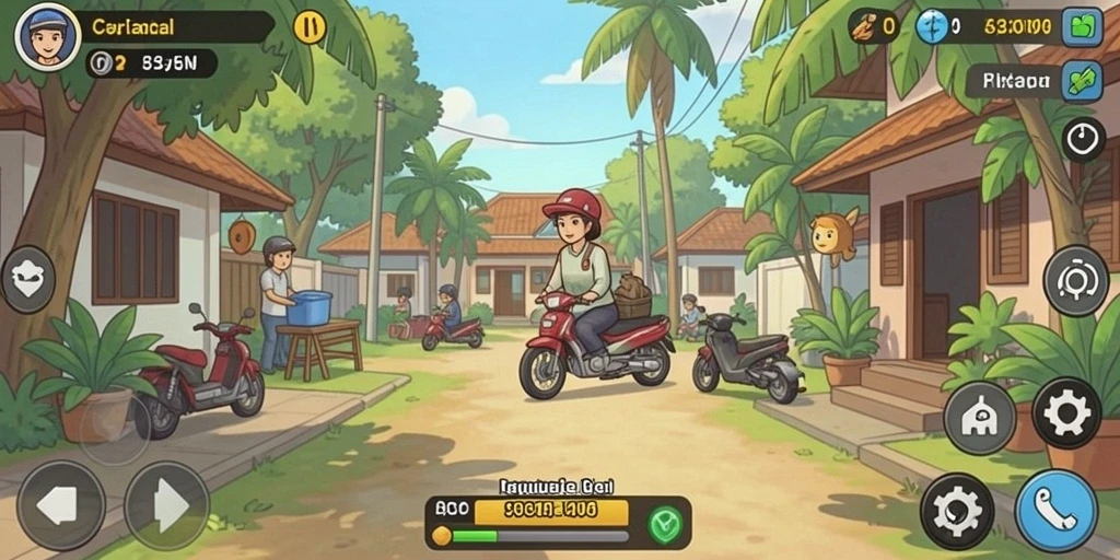Screenshot memperlihatkan variasi permainan yang tersedia.
